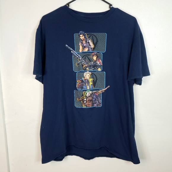 BorderLands 3, Short Sleeve Graphic T-shirt Navy, Mens Size : Large - Picture 1 of 4